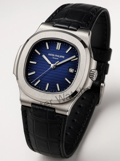 Мужские наручные часы Patek Philippe Nautilus — дизайн, подходящий любому стилю — WATCH11-45W0158-ИНДИГО