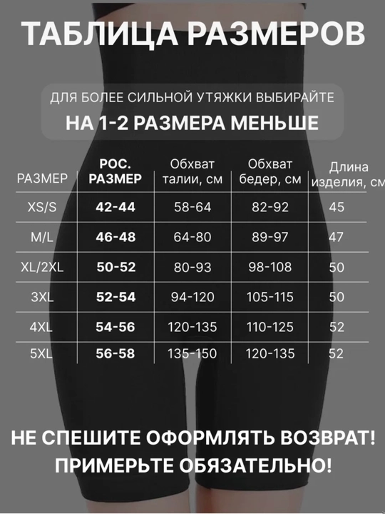 Утягивающие шорты — моделирование ног, ягодиц и талии