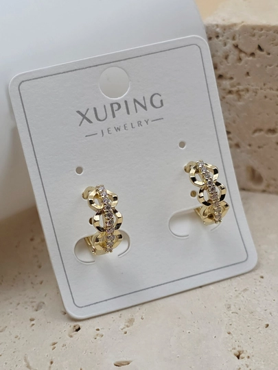 Женские серьги золотого цвета, бренд Xuping — LESHOES-XUP001-ЛЕДЯН