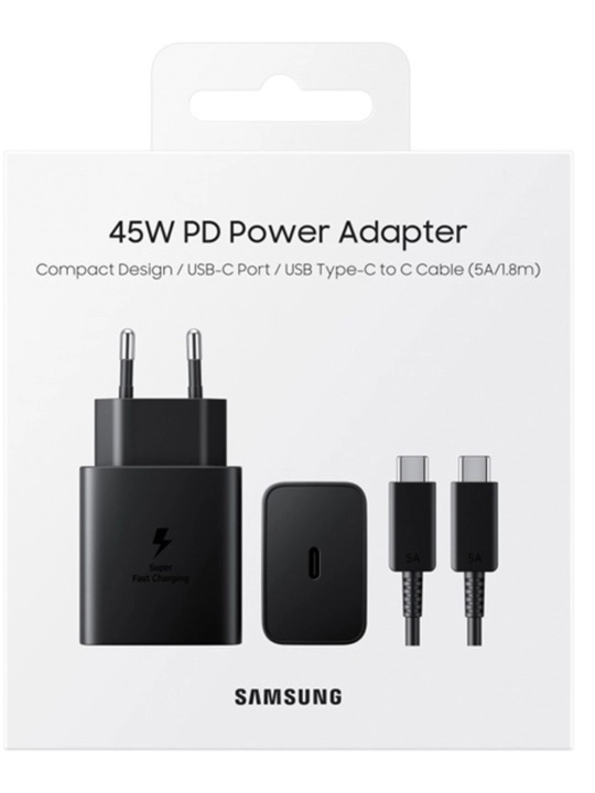 Samsung USB Type-C tarmoq quvvatlagichi, tezkor quvvatlash adapteri, 45 Vt, qora - 