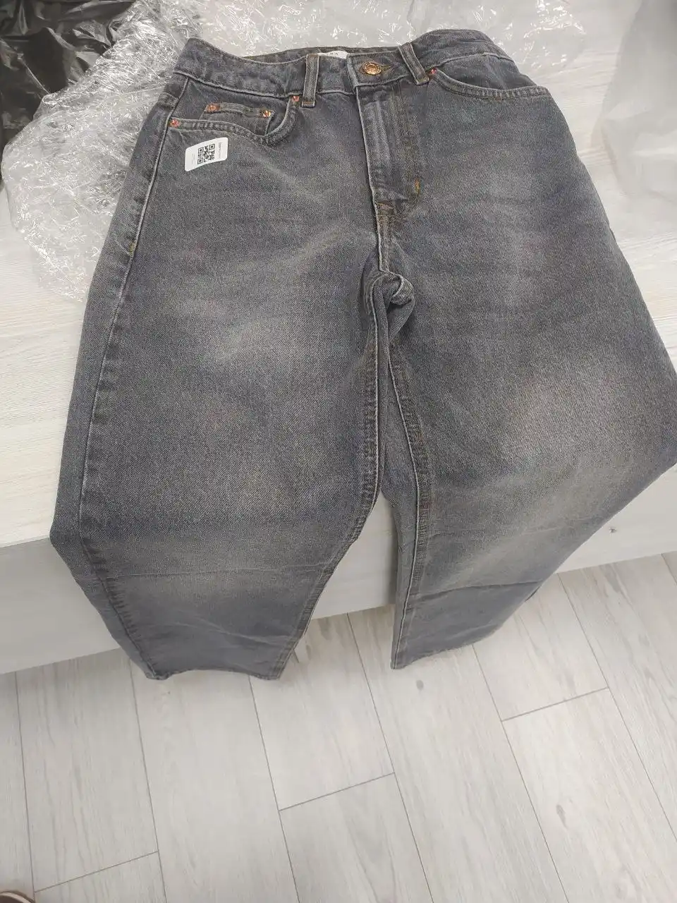 Denim ayollar jinsi shimlari, baland belli