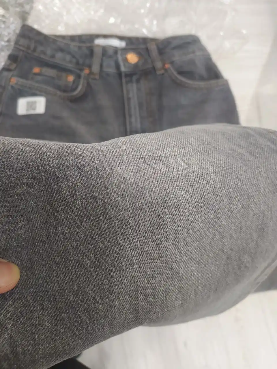 Denim ayollar jinsi shimlari, baland belli