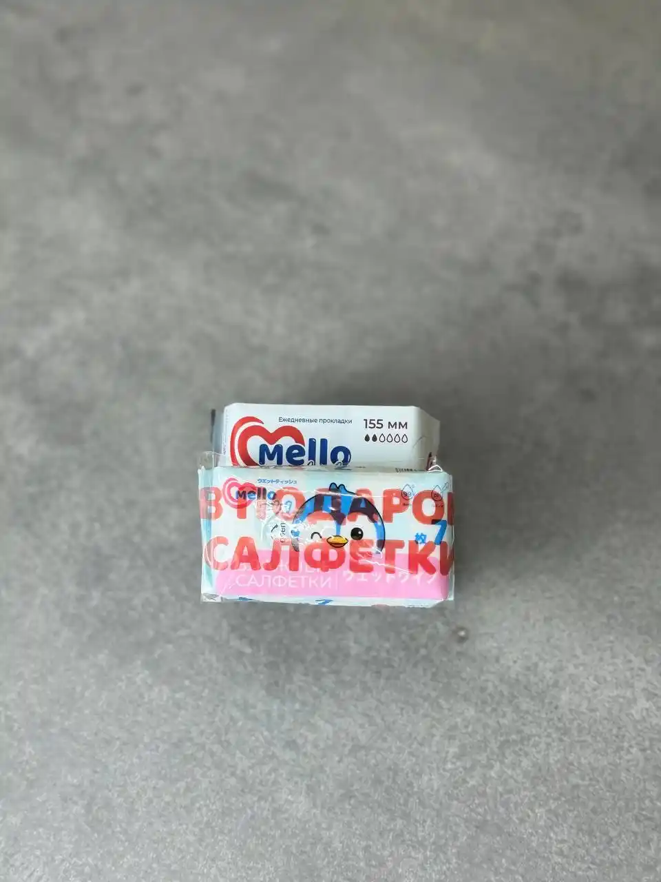 Mello lady 20 ayollar gigiyena qistirmalari, o‘lchami 155 mm+Mello nam salfetkalari 1 dona