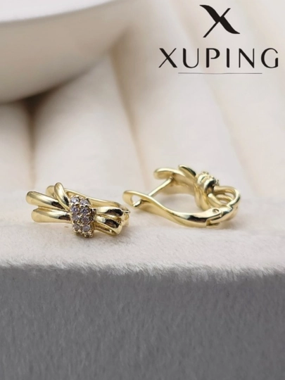 Женские серьги золотого цвета, бренд Xuping