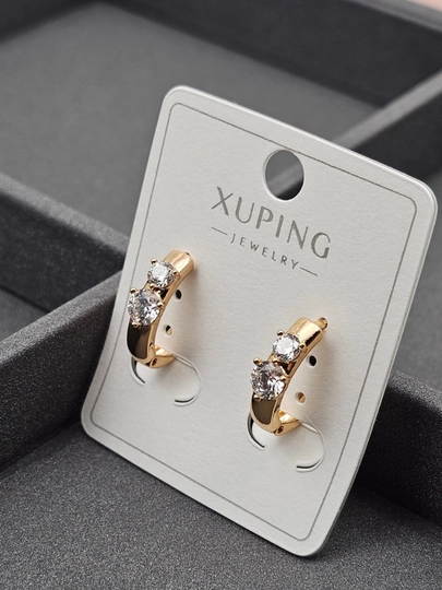 Женские серьги золотого цвета, бренд Xuping — JEWELRI-XUP002-ВИШН