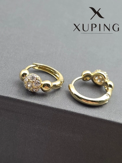 Женские серьги золотого цвета, бренд Xuping — JEWELRI-XUP002-ОЛИВК