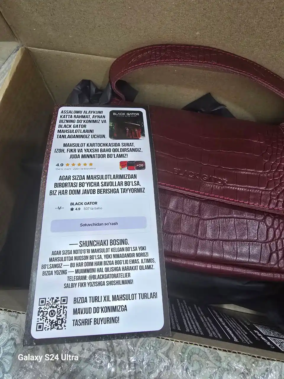Ayollar sumkasi tabiiy charmdan Black Gator