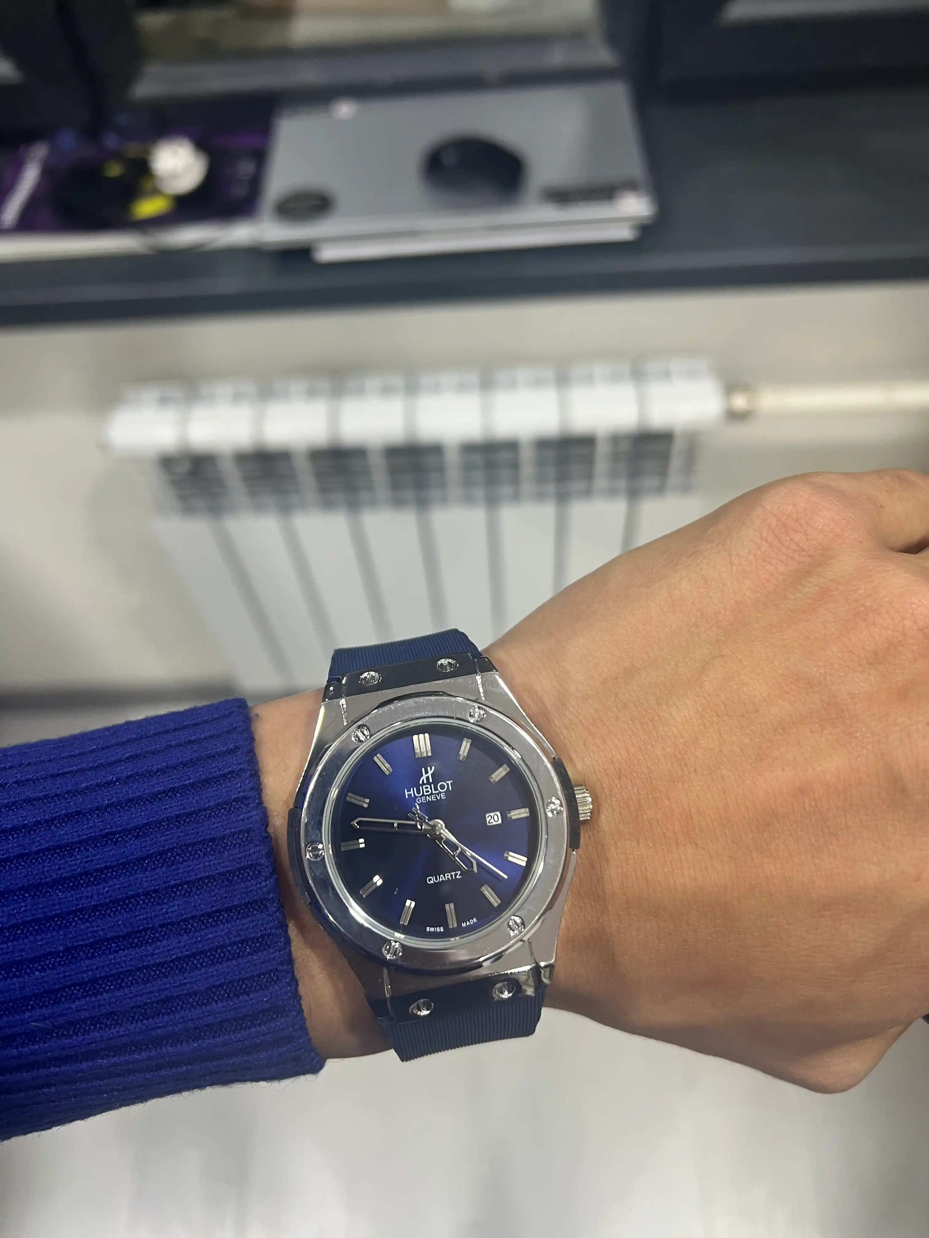 Erkaklar qo'l soati Hublot, har qanday uslubga mos keluvchi universal dizayn, quti bilan