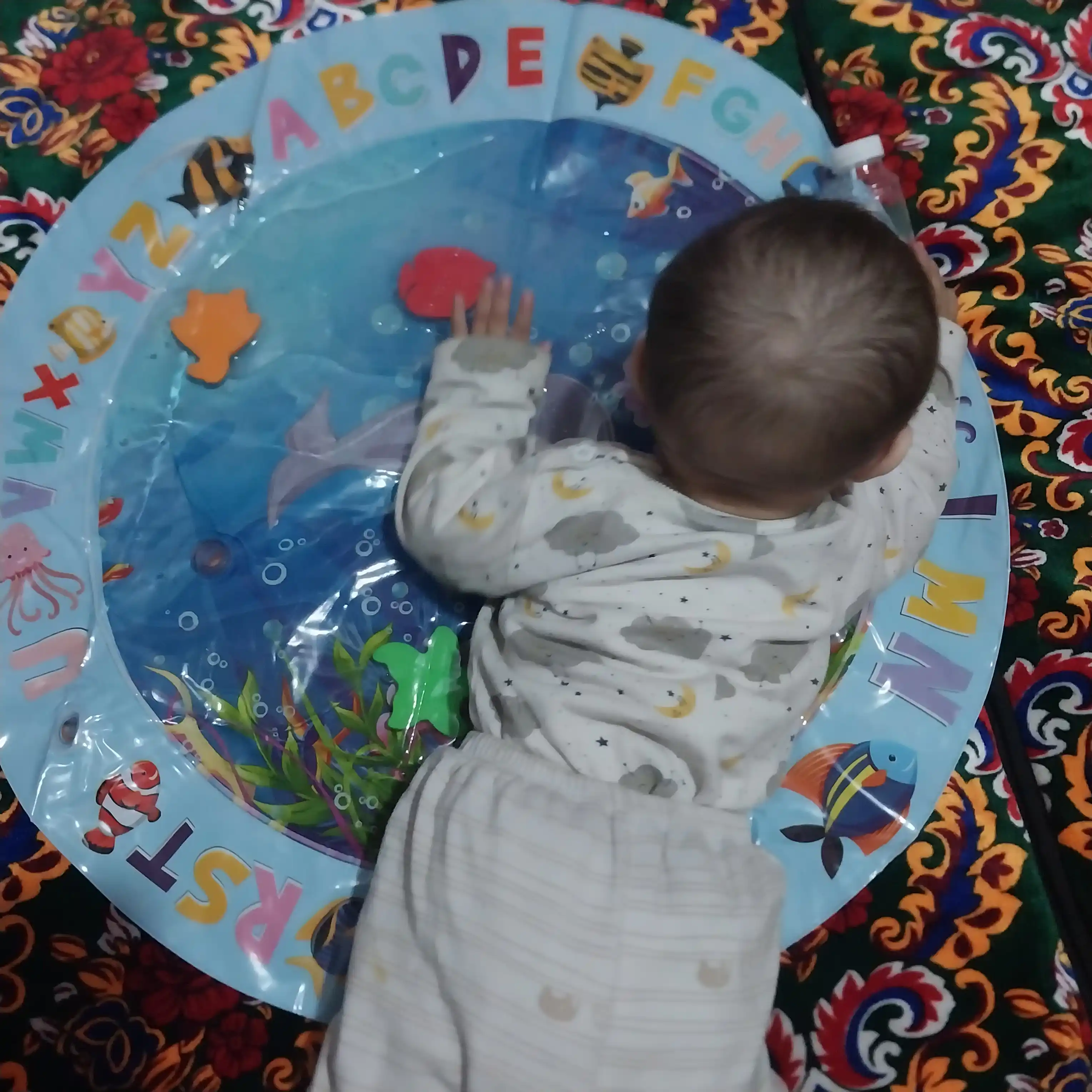 Аква-коврик детский, водный коврик, развивающий коврик для детей, надувной коврик
