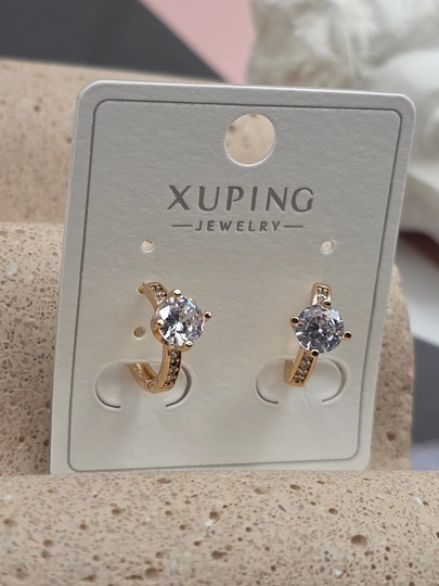 Женские серьги золотого цвета, бренд Xuping — LESHOES-XUP001-СВЕТЛОР