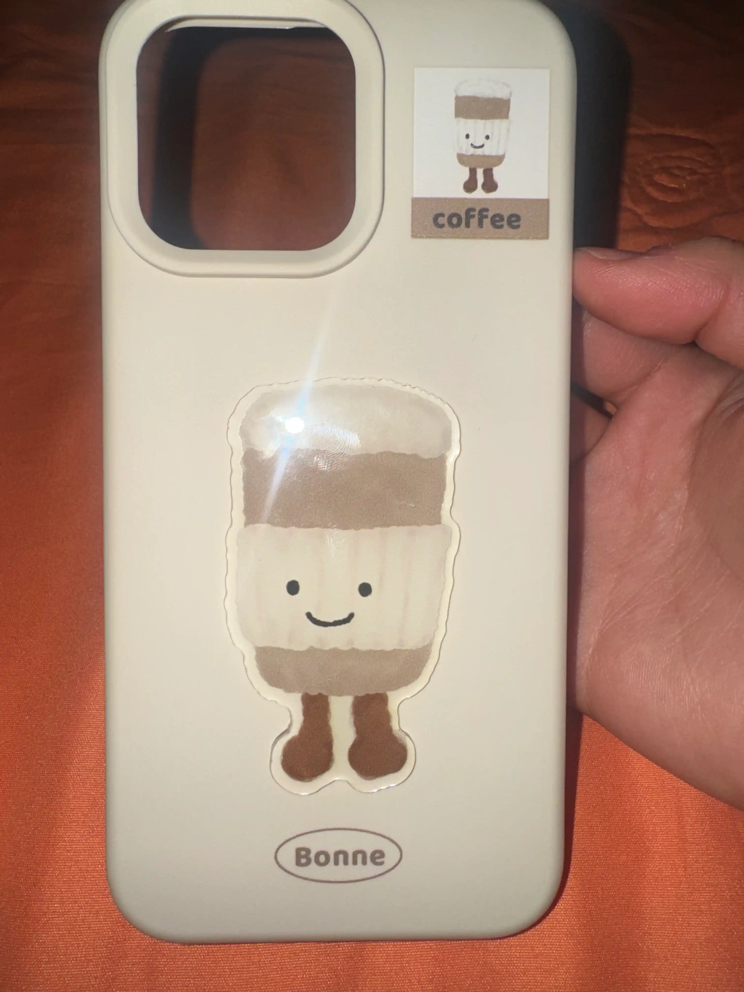 iPhone 11/12/13/14/15/16 Pro/ProMax uchun 3D stikerli yoqimli silikon g‘ilof