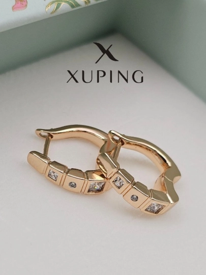 Женские серьги золотого цвета, бренд Xuping — JEWELRI-XUP002-ЗОЛХАКИ