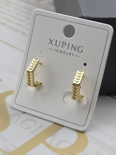 Женские серьги золотого цвета, бренд Xuping — JEWELRI-XUP002-КАРМЛН