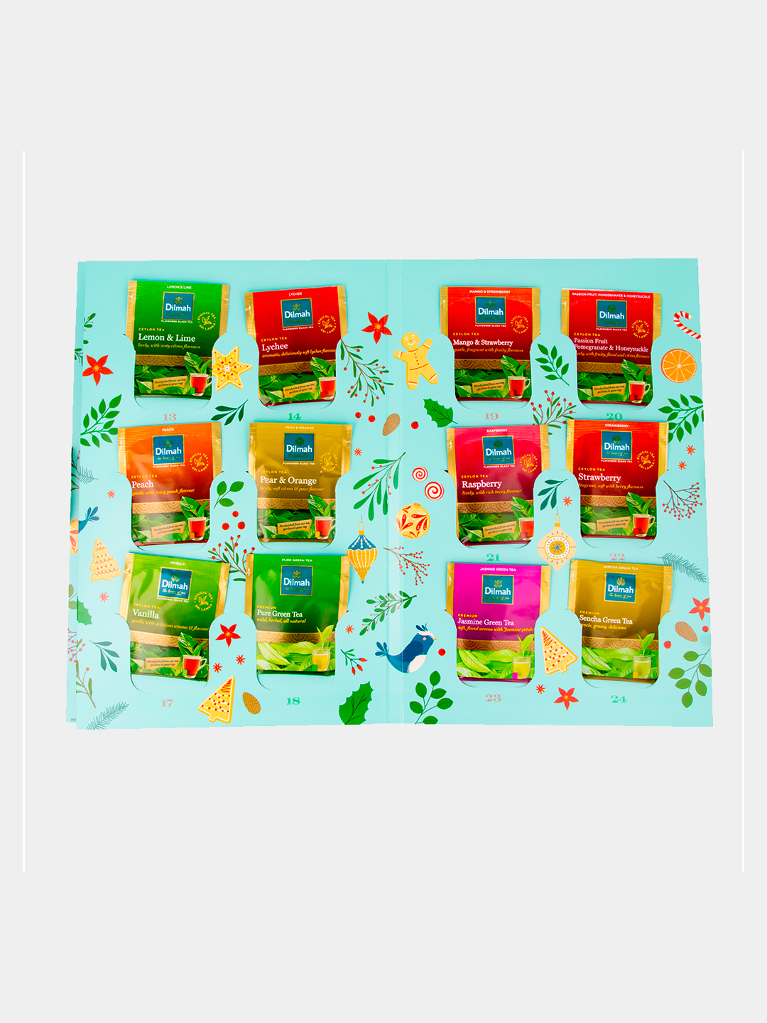 Choy to‘plami Dilmah Advent Calendar Gift Pack, 20×2g + 4×1.5g, 46g