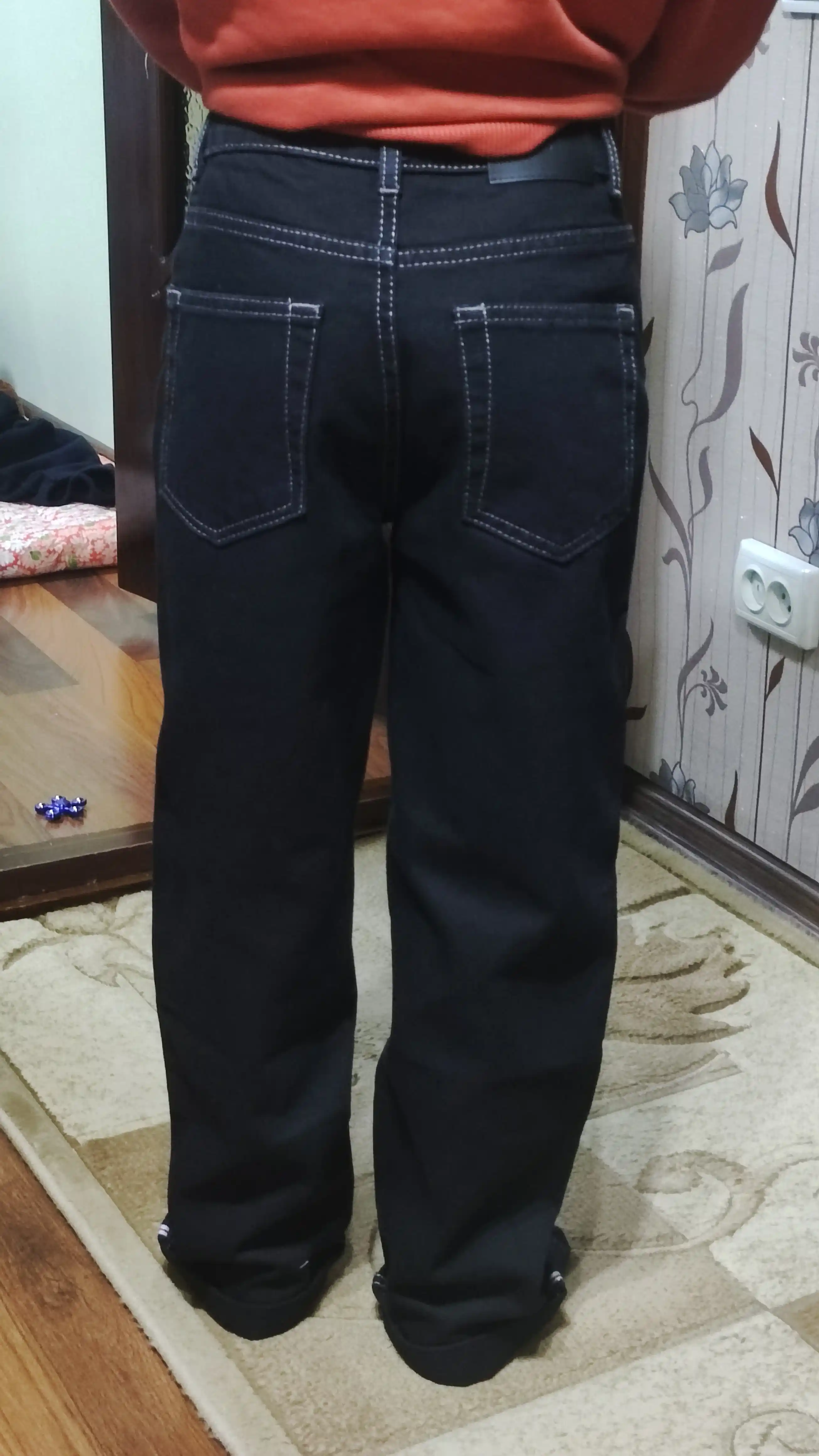 Брюки Black Wide Denim для подростков