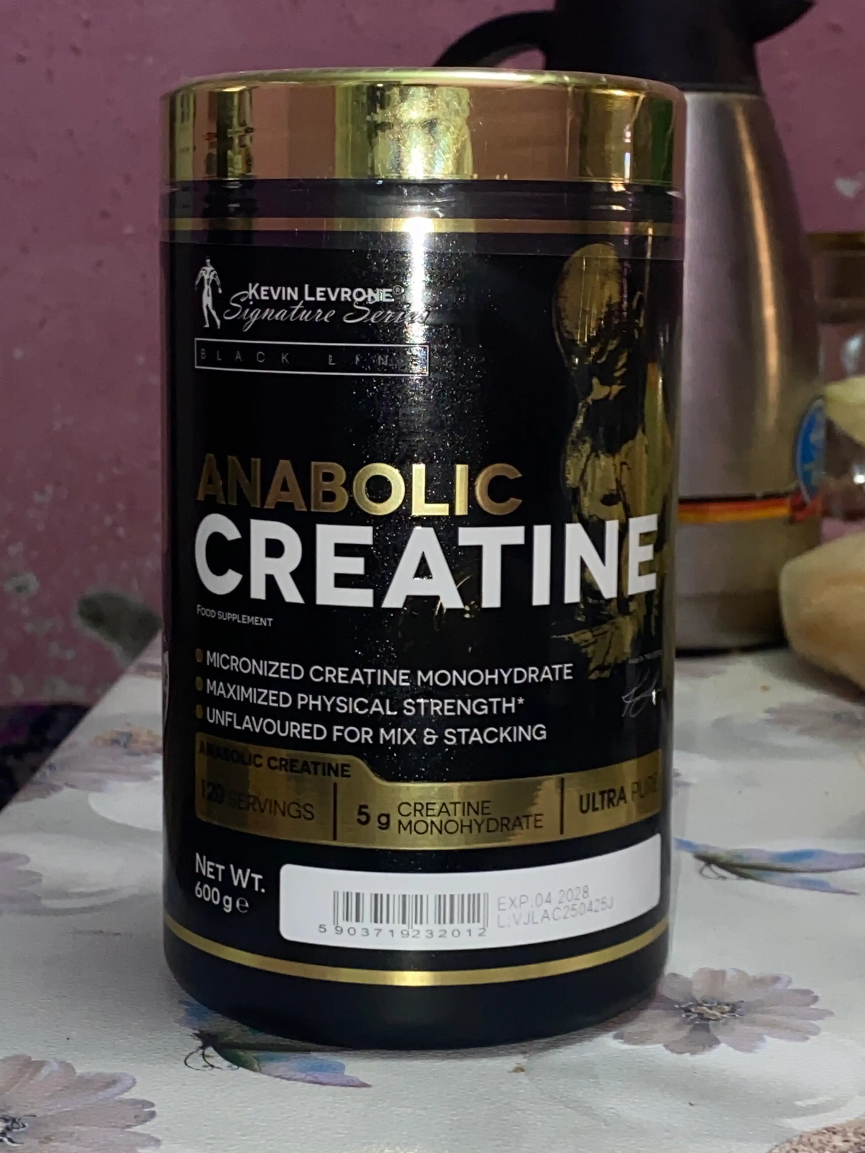Креатин моногидрат Kevin Levrone Anabolic Creatine, без вкуса, 600г, 120 порций