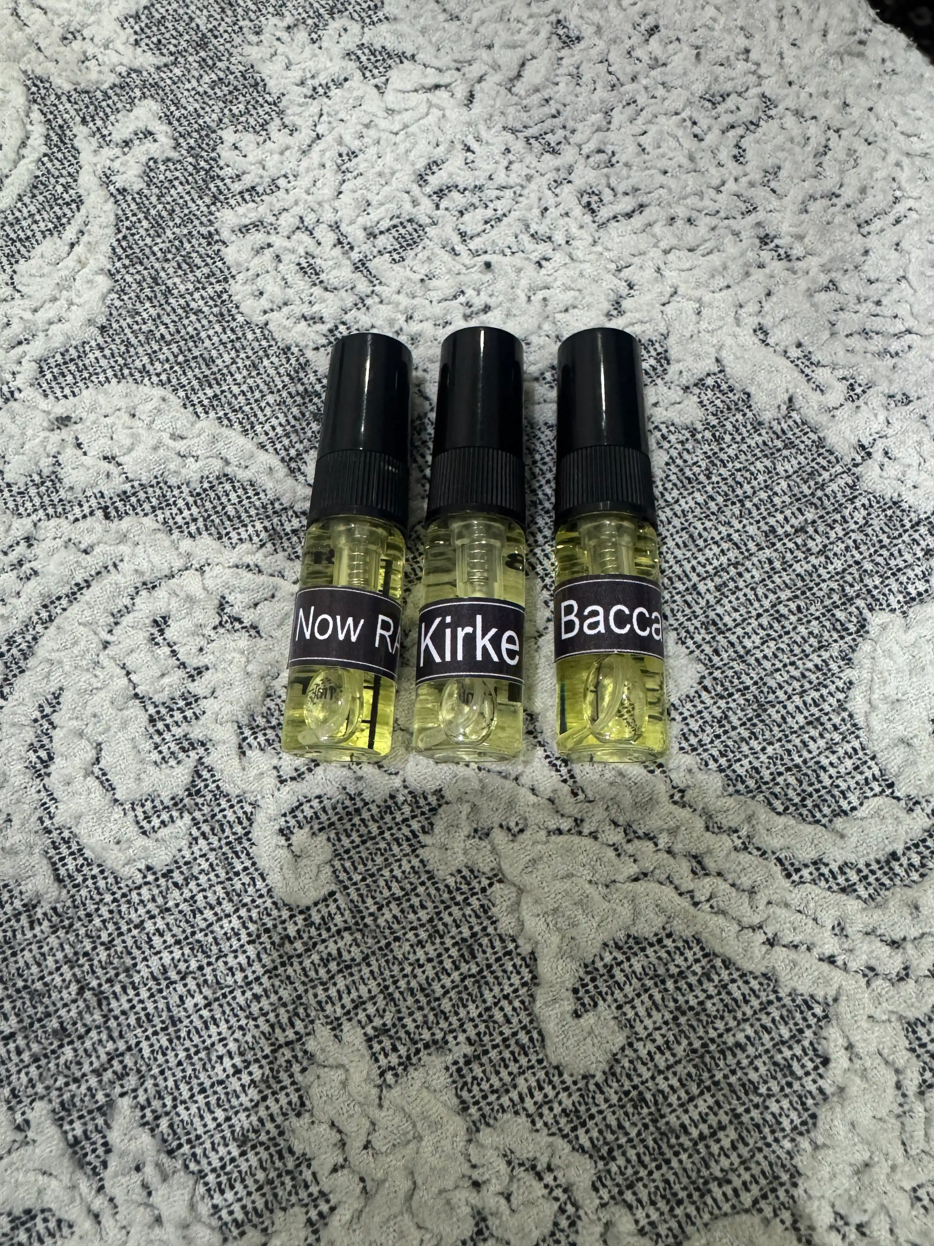 Ayollar atiri, Baccarat, Now Rave, Kirke, 1 ml, 3 ml, 5 ml, 10 ml, 20 ml