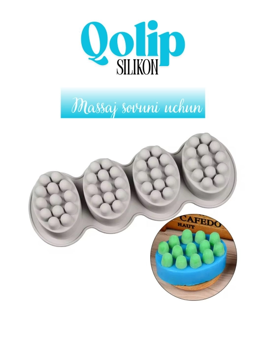 Tabiiy sovun quyish uchun silikon qolip, professional, issiqlikka chidamli qolip
