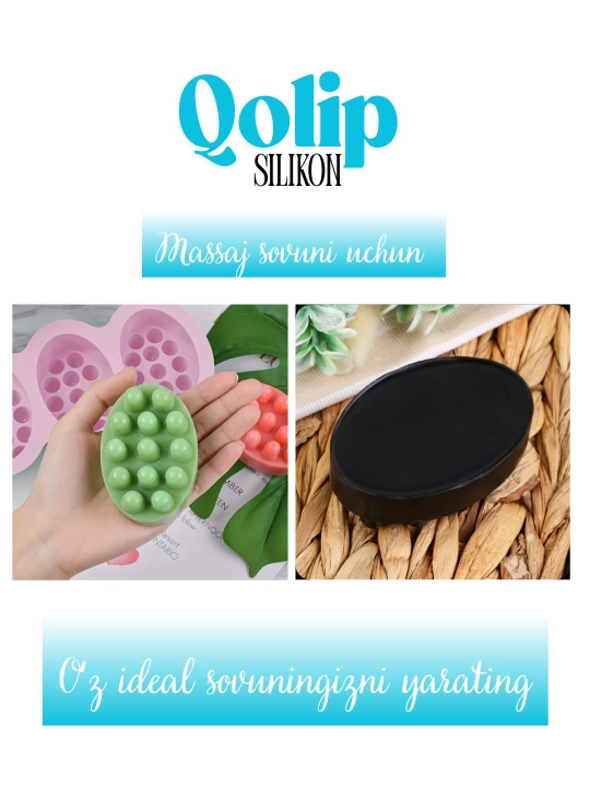Tabiiy sovun quyish uchun silikon qolip, professional, issiqlikka chidamli qolip