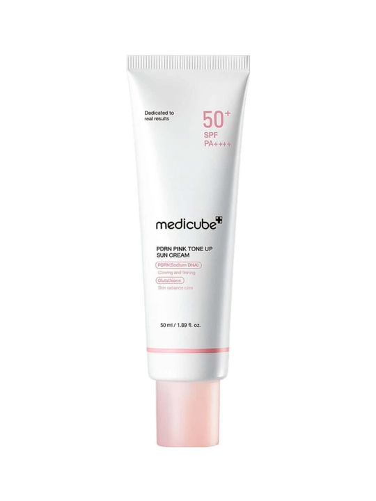 Medicube PDRN Pink Sun Cream тонирующий и регенерирующий солнцезащитный крем с PDRN - 