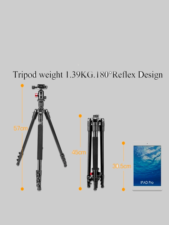 ZOMEI M5 kamera tripodi, engil alyuminiy portativ to'p boshli tripod - 