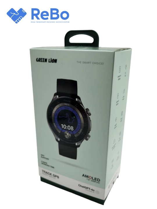 Aqlli soat Green Lion Track GPS, o'rnatilgan GPS va ChatGPT-4o bilan, AMOLED displey