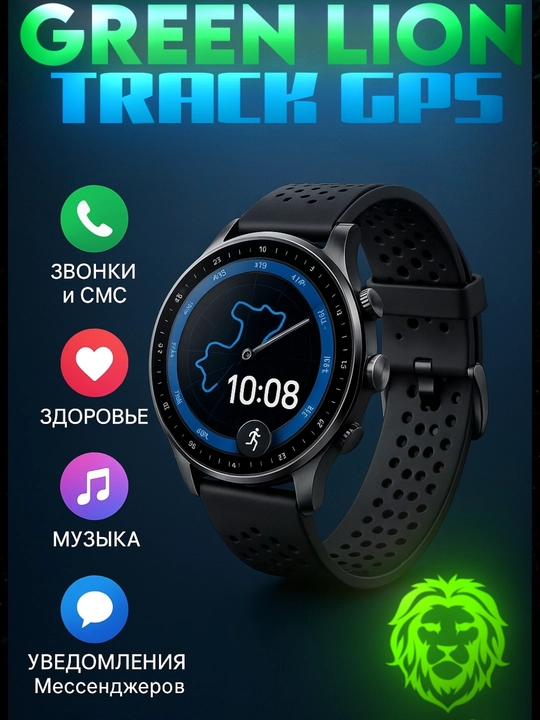 Умные часы  Green Lion Track GPS со встроенным GPS и ChatGPT-4o, AMOLED дисплей - 