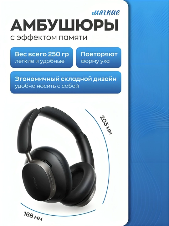 Беспроводные наушники UGREEN HiTune Max6 HFP, AVRCP, A2DP, BLE, SPPБ LDAC