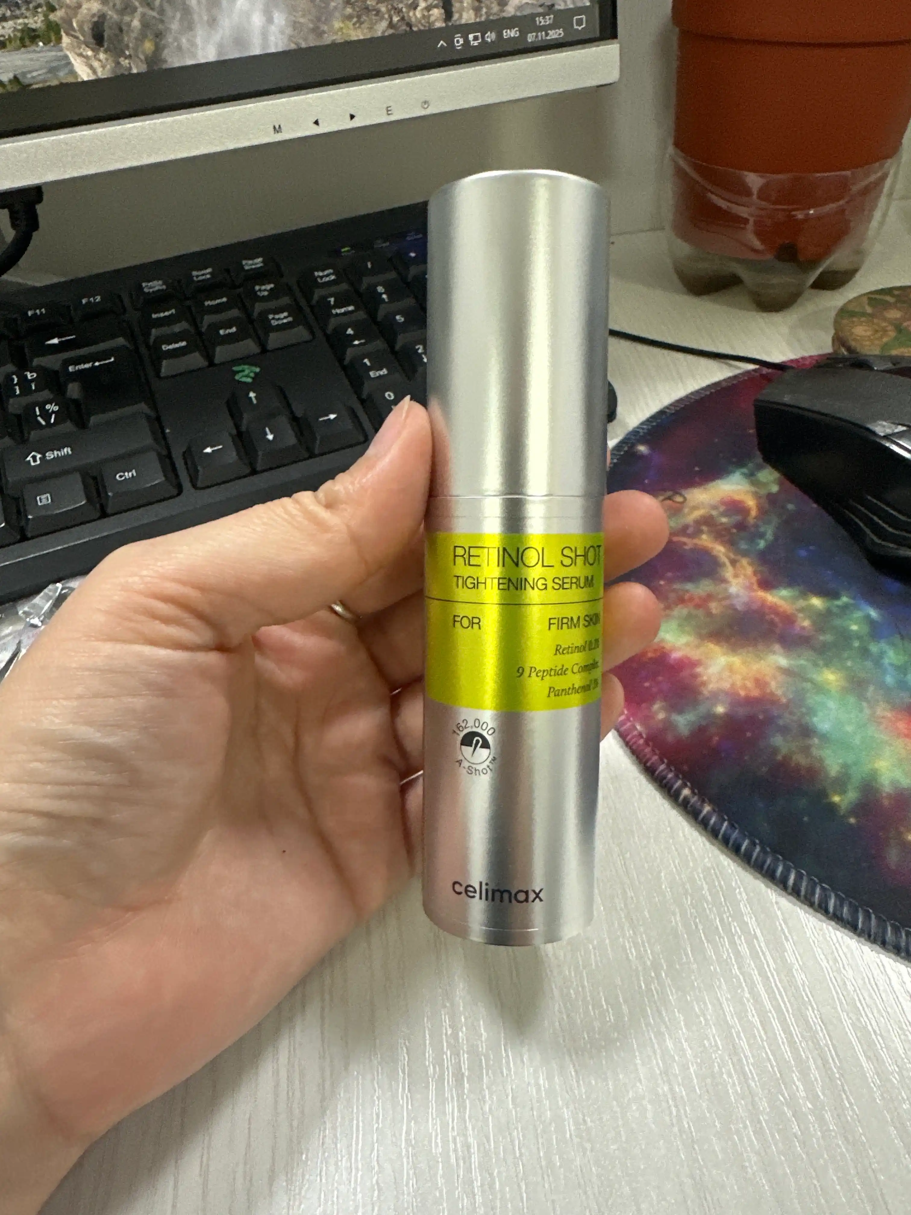 Celimax Retinol Shot Serum mikroignali lifting sivoratka, tarang va silliq yuz teri, 30 ml