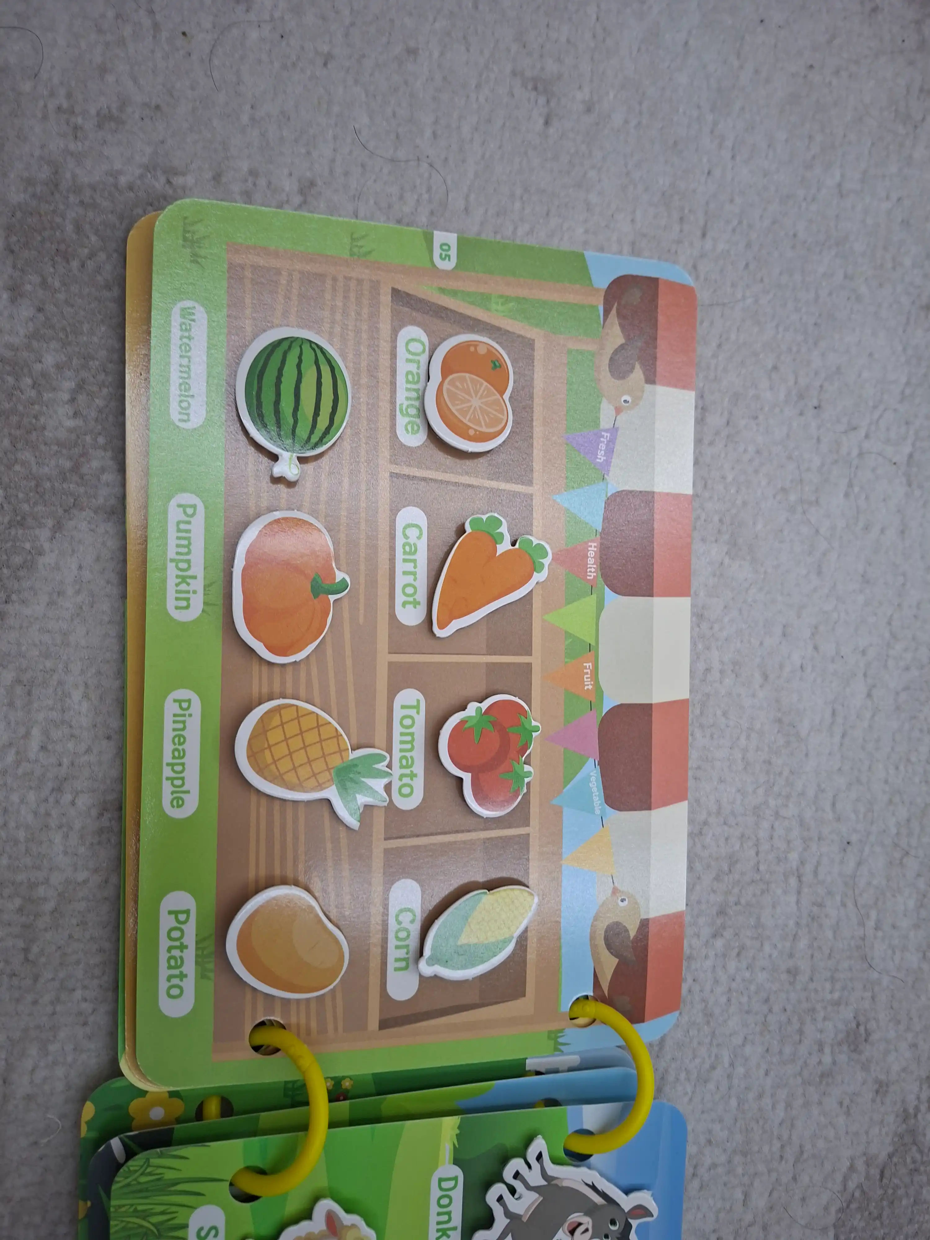 Bolalar uchun o'quv kitobi va alifbosi Busybook, lipuchkali Montessori kitobi
