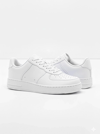 Кроссовки Unisex Nike Air Force 1 из экокожи, ,белые, размеры 35–46 — AINTER-KROSS3546-БЕЛЫЙ-35