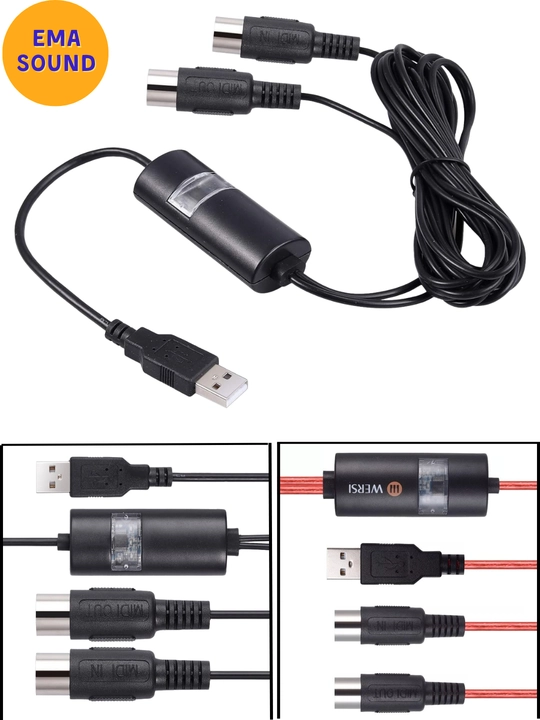 USB / USB-C MIDI kabel sintezatorlarni kompyuterga ulash uchun