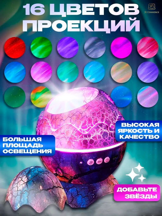 Yulduzli osmon projektor nochigi, LED Galaxy Star Projector, masofadan boshqaruv pulti bn