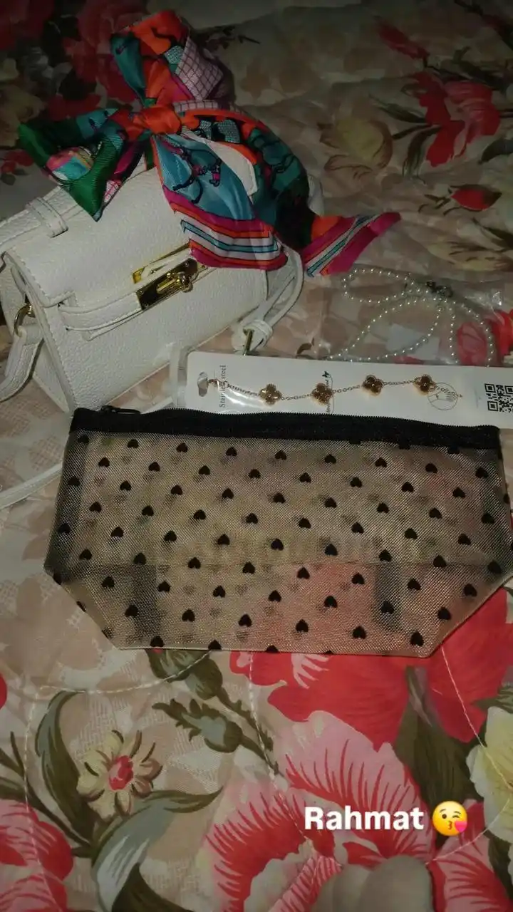 Ayollar kosmetichkasi, yurakchali kosmetichka, mini kosmetik sumka
