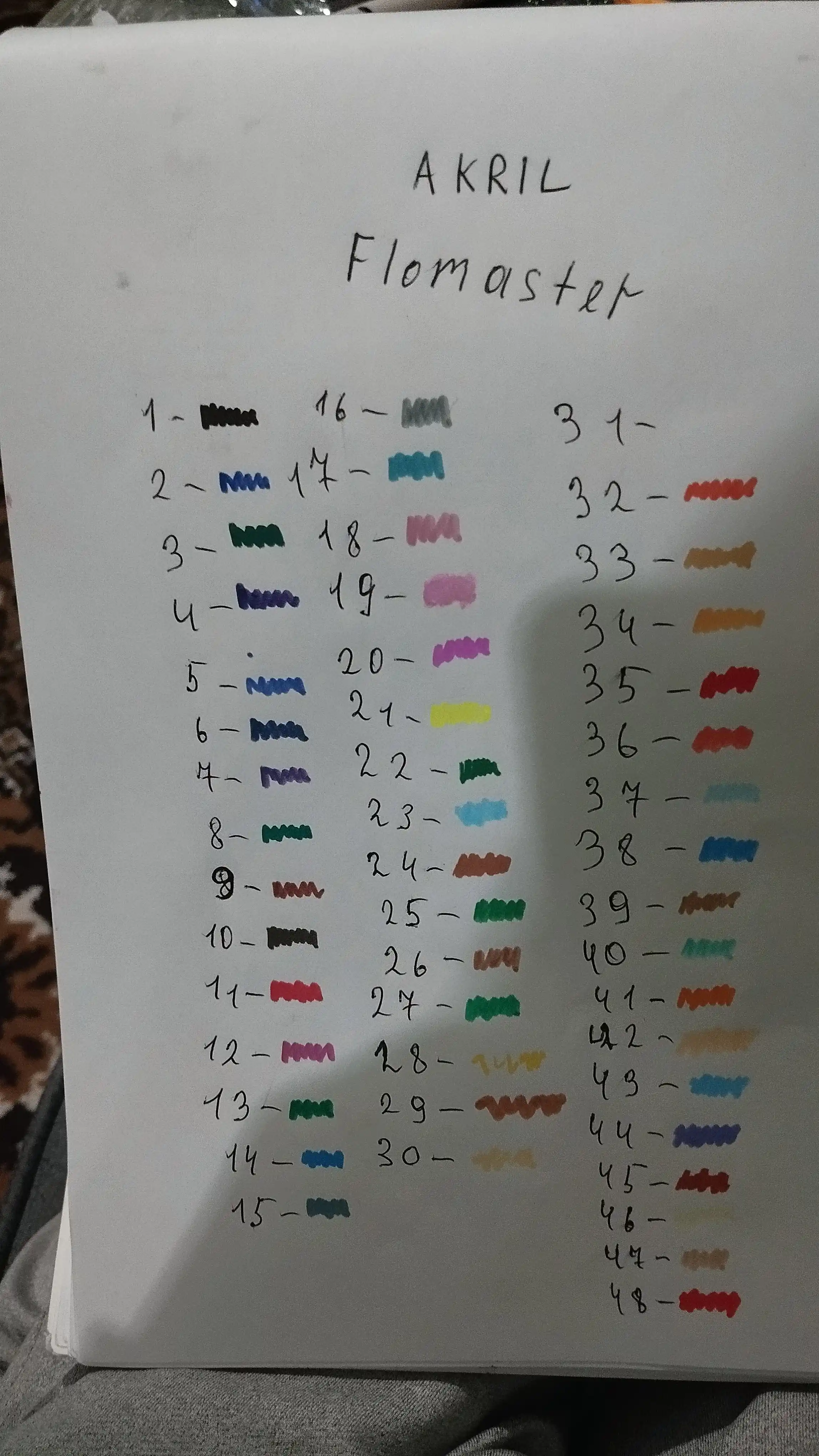 Akril DIY markerlari, flomasterlar, 12 - 48 ta rang