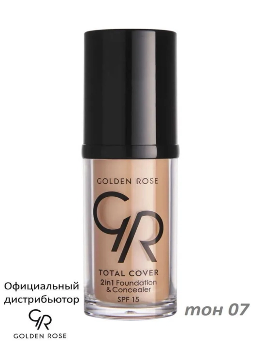 Тональный крем-консилер Golden Rose Total Cover 2in1 Foundation & Concealer - 