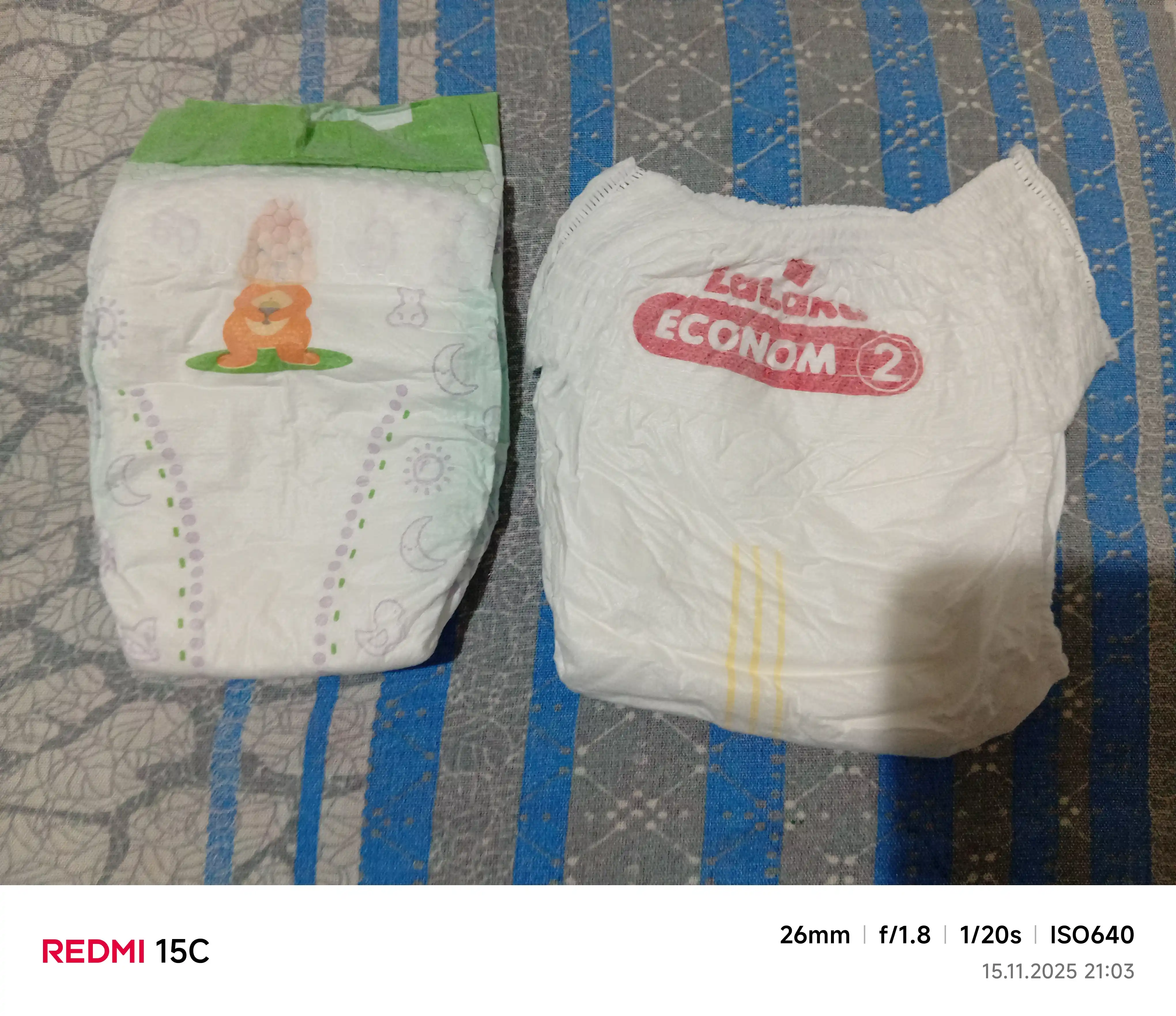Taglik-trusiklar LaLaku Econom (ECONOM), o‘lchami 2 (3-6 kg), 100 dona