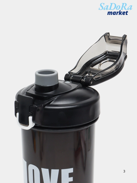 Sheyker, sport butilkasi, aralashtiruvchi spirali bilan, hajmi : 800 ml