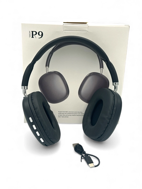Simsiz Bluetooth quloqchinlar P9, mikrofonli, to'liq o'lchamli