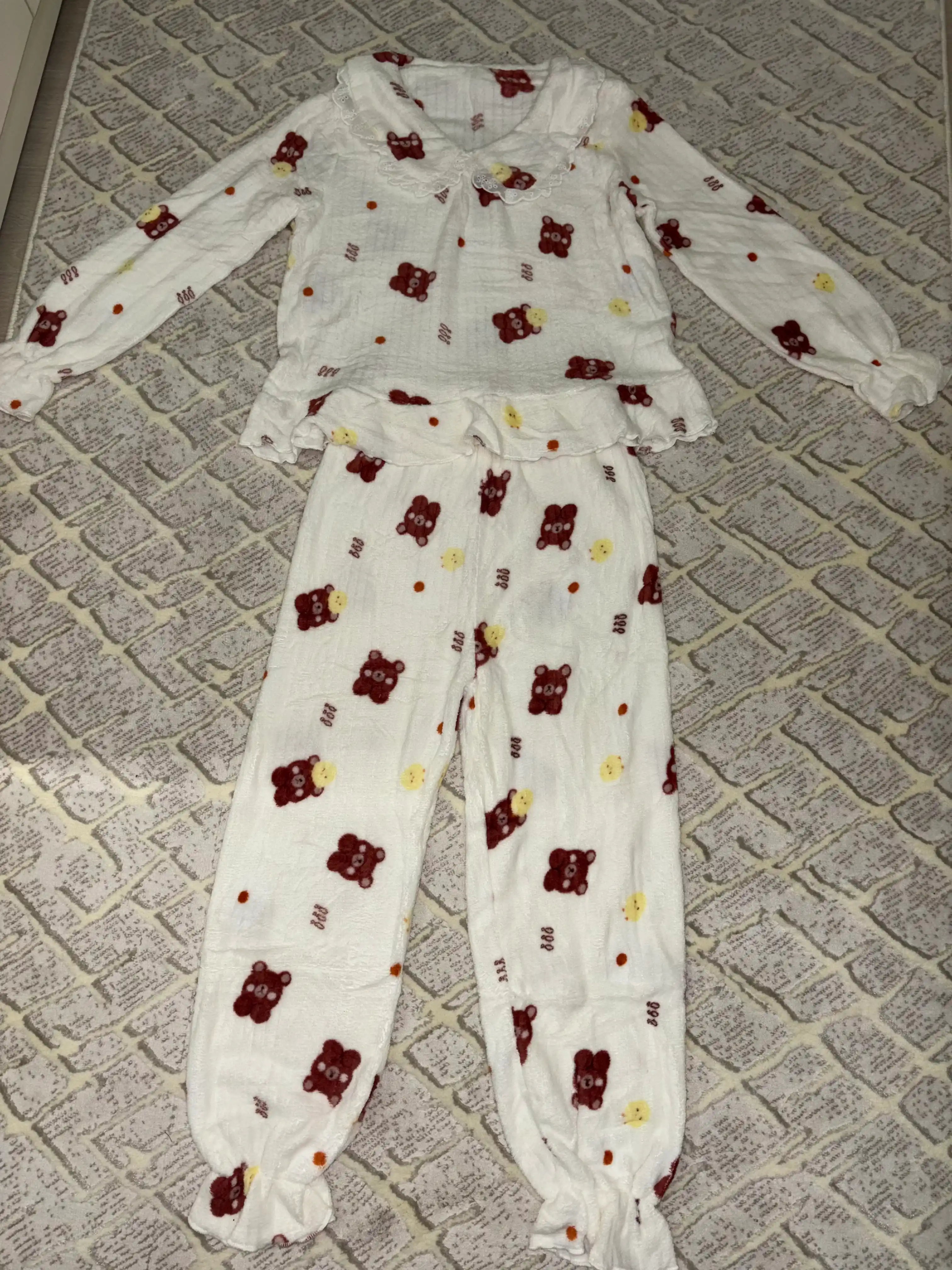 Ayollar va qizlar uchun pijama, uy kiyimi, qishgi pijama dvoyka komplekt