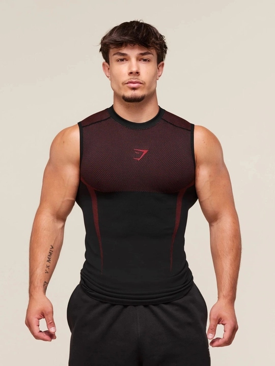 Erkaklar uchun mayka Gymshark, kompression, sport, elastik, tez quriydigan, fitnes uchun