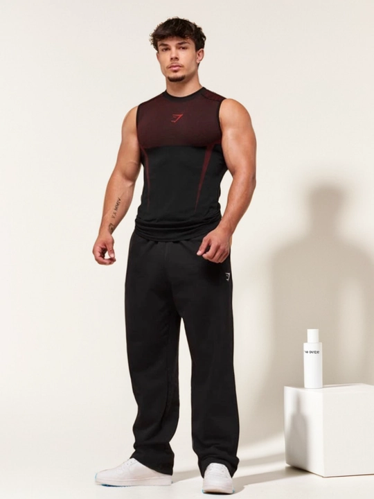 Erkaklar uchun mayka Gymshark, kompression, sport, elastik, tez quriydigan, fitnes uchun