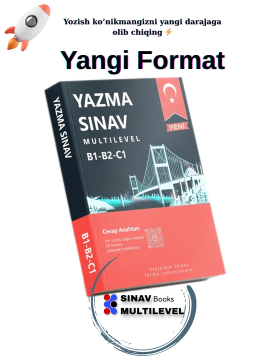 CEFR B1, B2, C1 uchun turk tilidagi Sinav Multilevel, Dinleme, Okuma, Yazma, Konusma kitob - 