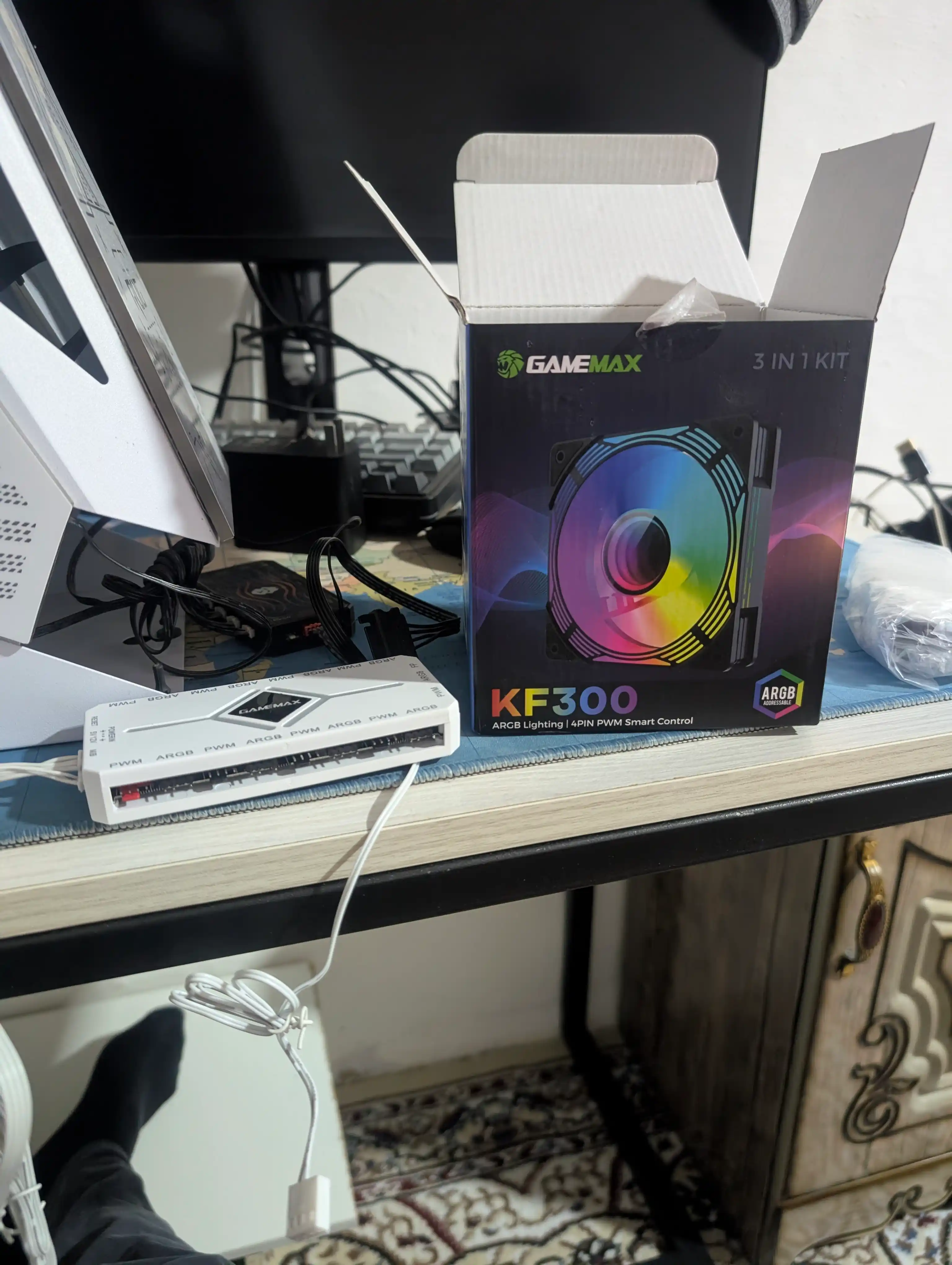Набор вентиляторов GameMax KF300 3×120 мм ARGB с V4.0 HUB и пультом управления