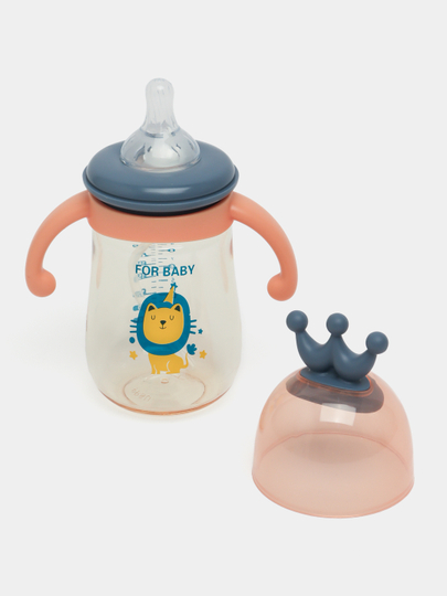 Детская бутылочка для кормления, с ручками и соской, антиколиковая Zi Store
