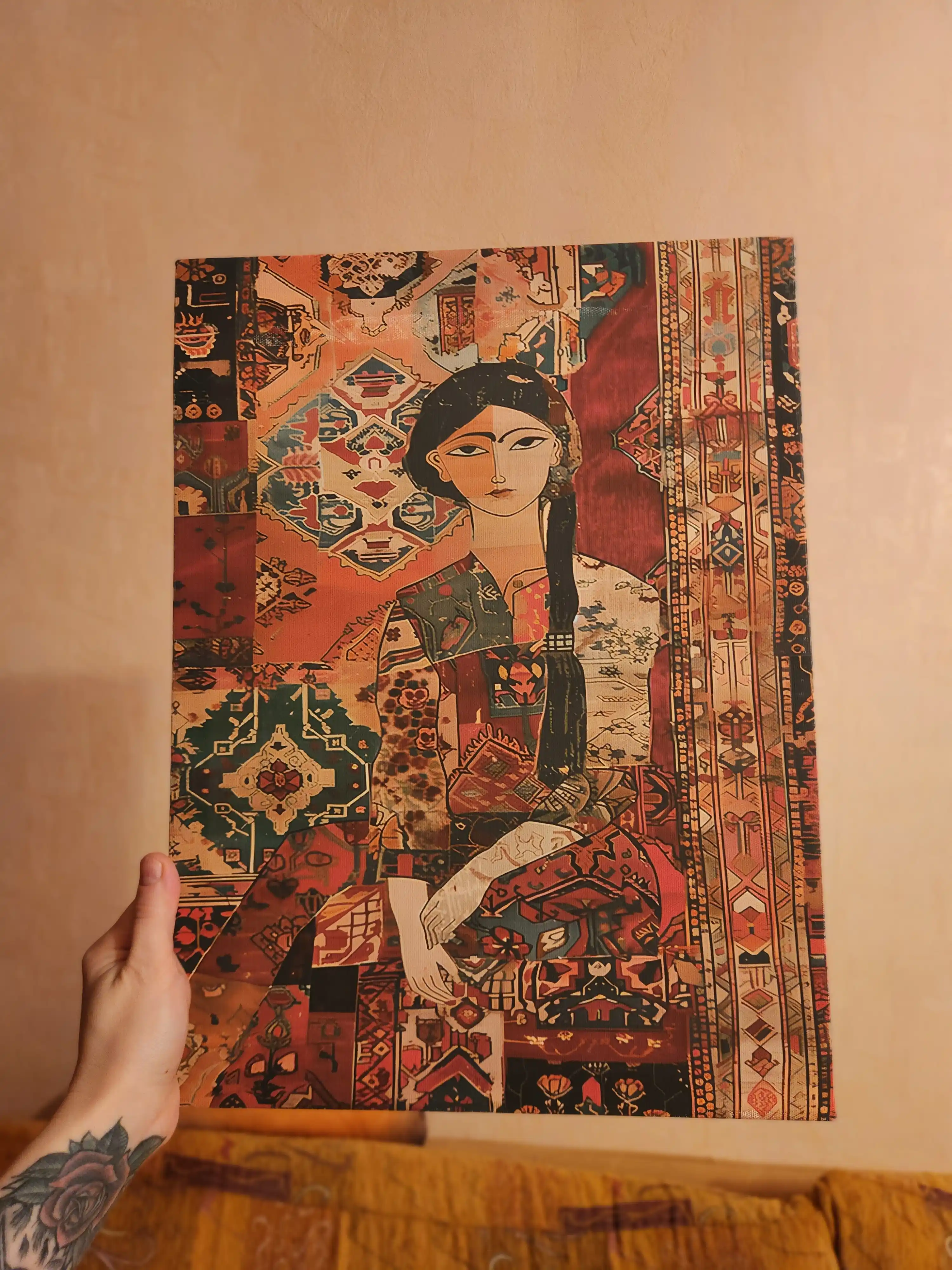 ARTERY devoridagi interyer rasmi, kanvasga bosma, ramka ostidagi poster