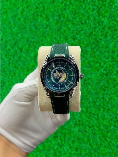 Мужские наручные часы OMEGA в классическом стиле, в подарочной упаковке.Кварцевый механизм — IDIAL-OMEGA-ЧЕРН