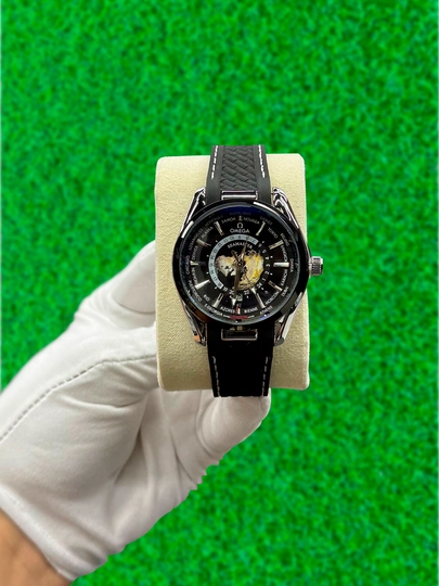 Мужские наручные часы OMEGA в классическом стиле, в подарочной упаковке.Кварцевый механизм — IDIAL-OMEGA-ШОКОЛ