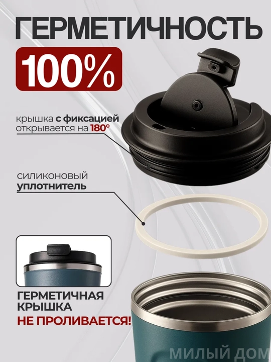 Термокружка для горячих и холодных напитков, держит тепло, из нержавеющей стали
