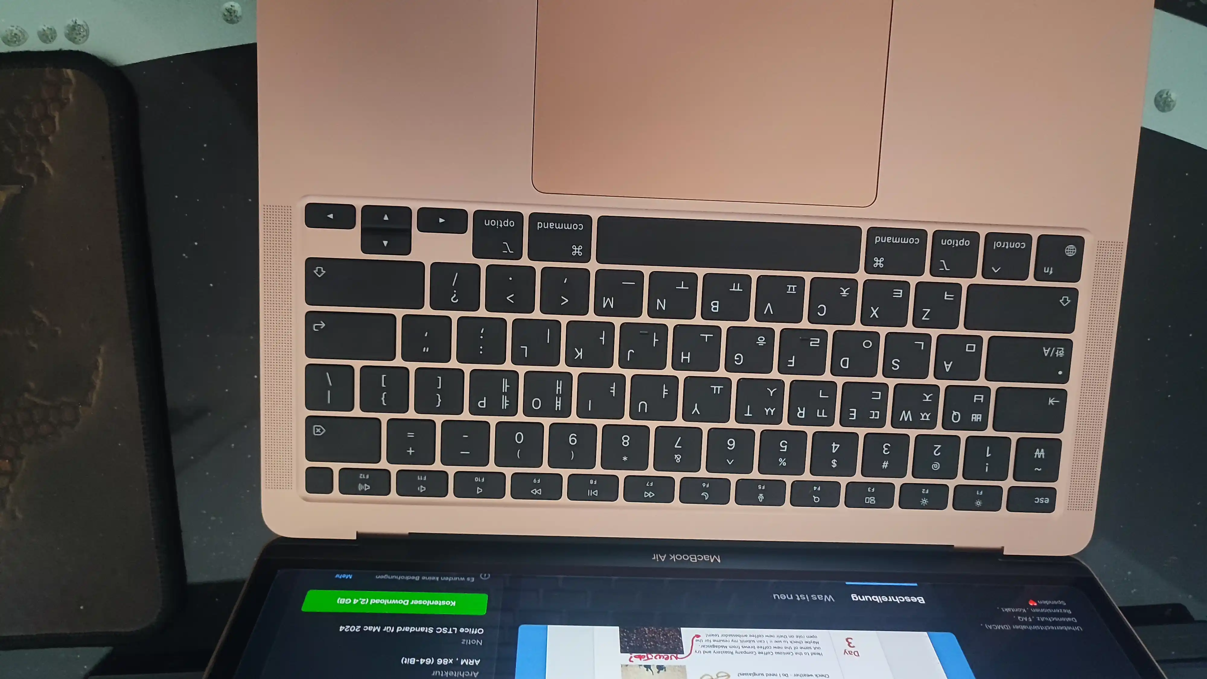 Пленка/наклейка на клавиатуру с русской раскладкой для Macbook Air/Pro/13.3/13.6/M1/M2